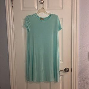 Light blue piko swing dress with pockets